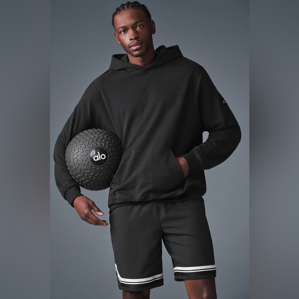 ALO Yoga Double Take Hoodie M Unisex Black